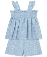 Little Me Baby Girls Seaside Tunic & Shorts, 2 Piece Set