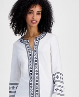 Tommy Hilfiger Women's Embroidered Cotton Top
