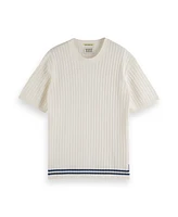 Scotch & Soda Men's Structured Knitted T-Shirt