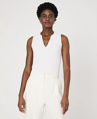 French Connection Women's Cotton Mozza V-Neck Sleeveless Sweater