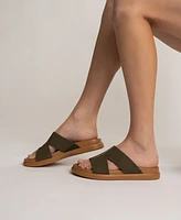 Journee Collection Women's Misey Footbed Slide Flat Sandals