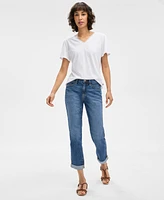 Nautica Jeans Women's Lace-Trim V-Neck T-Shirt