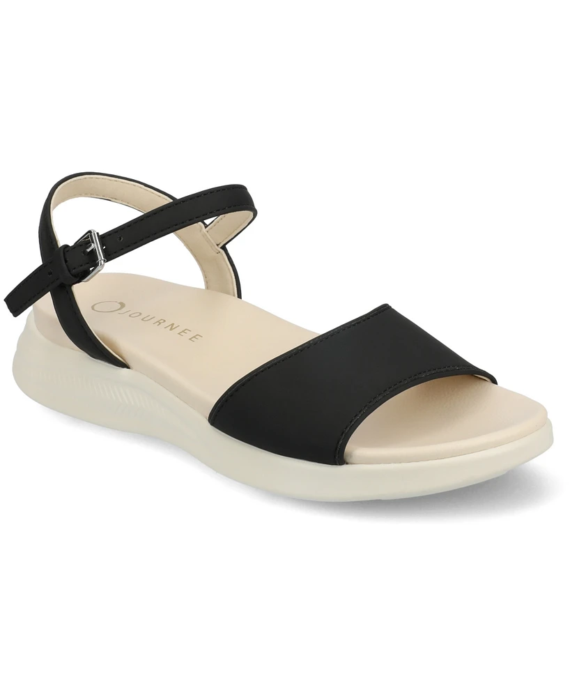 Journee Collection Women's Jaylee Buckle Wedge Sandals