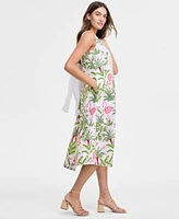 Charter Club Women's Palm Beach 100% Linen Midi Dress, Exclusively at Macy's