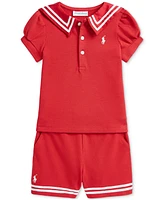 Polo Ralph Lauren Baby Girls Sailor Top & Short Set