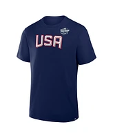 Fanatics Men's Navy Usa 2025 4 Nations Face-Off Primary Logo T-Shirt