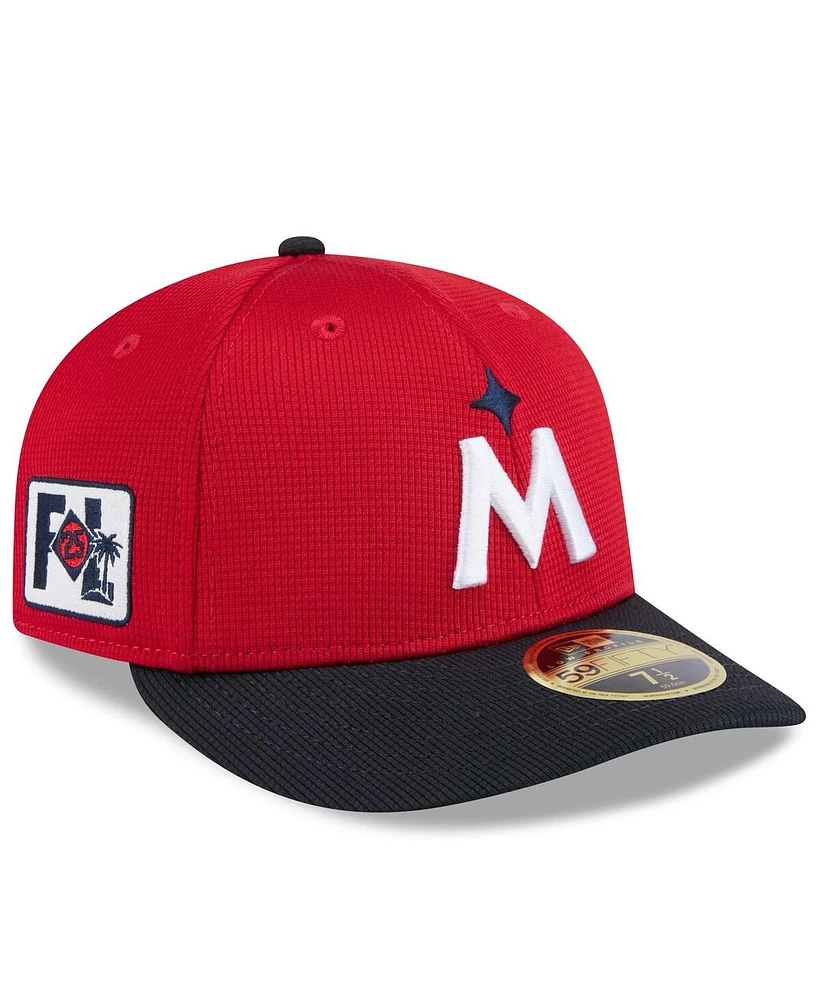 New Era Men's Red/Navy Minnesota Twins 2025 Spring Training Low Profile 59FIFTY Fitted Hat