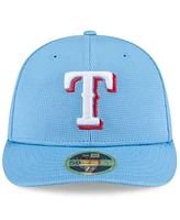 New Era Men's Light Blue Texas Rangers 2025 Spring Training Low Profile 59FIFTY Fitted Hat