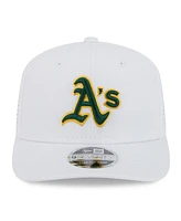 New Era Men's White Athletics 2025 Spring Training 9SEVENTY Coolera Stretch-snap Hat