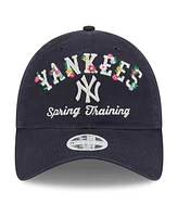 New Era Women's Navy New York Yankees 2025 Spring Training Floral 9TWENTY Adjustable Hat