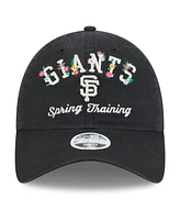 New Era Women's Black San Francisco Giants 2025 Spring Training Floral 9TWENTY Adjustable Hat