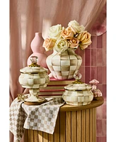 Mackenzie-Childs Mocha Check Squashed Pot