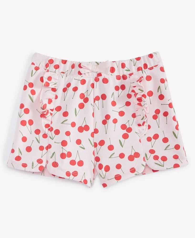 First Impressions Baby Girls Cherry Toss Printed French Terry Shorts, Exclusively at Macy's