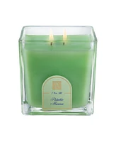 Aromatique Pistachio Macaron Cube Glass Candle, 12 oz.