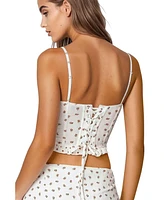 Edikted Womens Mica Floral Cupped Corset