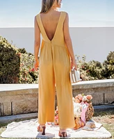 Women's Marigold Petals Yellow Jumpsuit