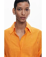 Desigual Women's Shirt dress with perforated hem
