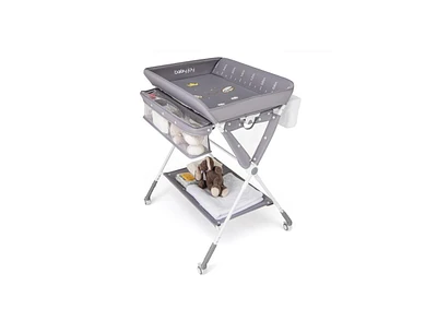 Portable Baby Changing Table with 3-Level Adjustable Height Convenient and Comfortable for Diapering on the Go