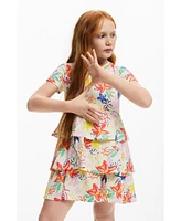 Desigual Girls's Ruffled print dress