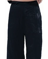 Nocturne Women's Wrinkled Wide-Leg Pants