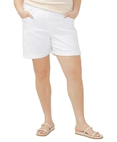 Silver Jeans Co. Plus Boyfriend Relaxed Mid Rise Shorts