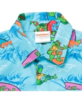 Teenage Mutant Ninja Turtles Leonardo Michelangelo Raphael Hawaiian Button Down Shirt Toddler to Big Kid