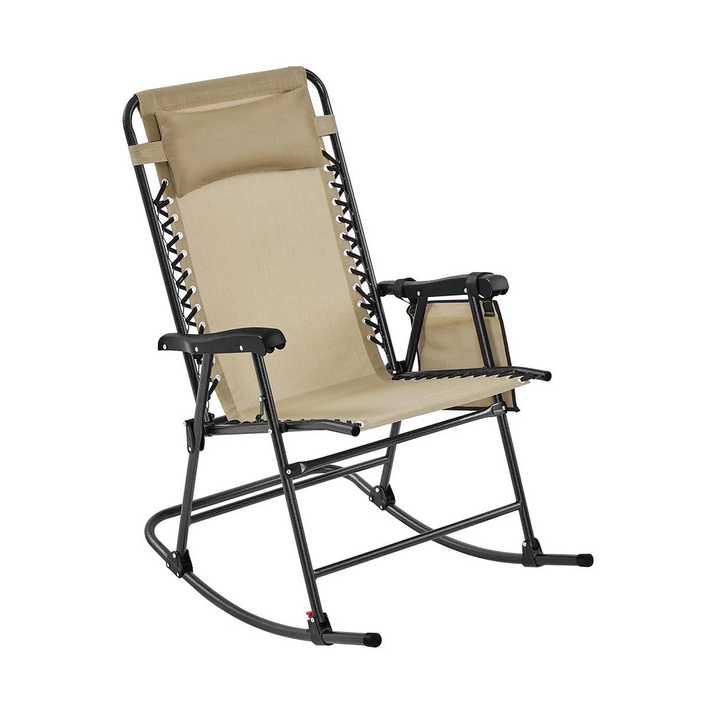 Yaheetech 26in Foldable Outdoor Lounge Chair, Navy Blue