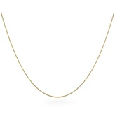 Bling Jewelry 1mm Fine Thin 14k Yellow Gold Plated .925 Sterling Silver Cuban Cable Link Chain Necklace for Women -Nickel-Free 16