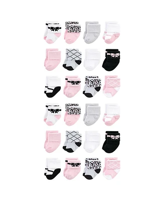 Hudson Baby Cotton Rich Terry Socks -Pack, Bows