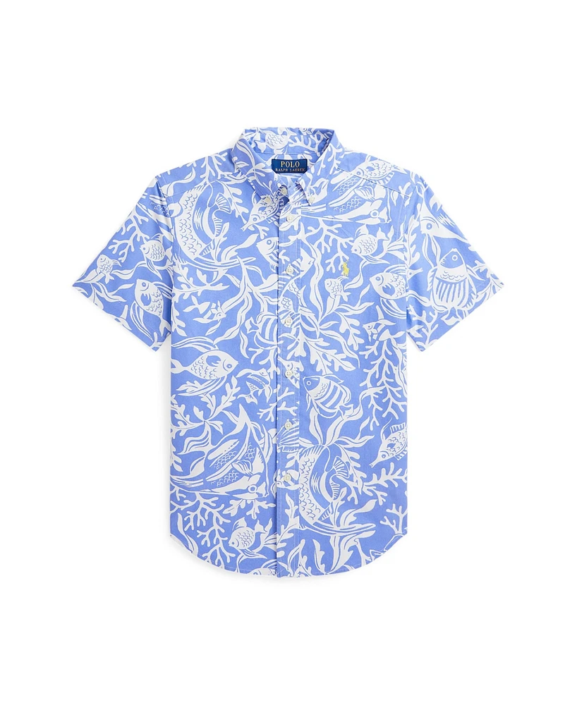 Polo Ralph Lauren Big Boys Sea-Print Short-Sleeve Shirt