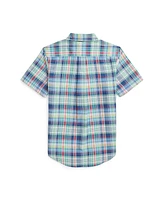 Polo Ralph Lauren Big Boys Plaid Oxford Short-Sleeve Shirt