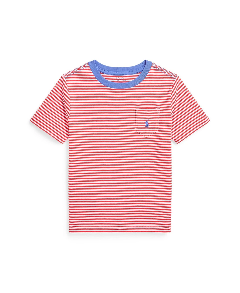 Polo Ralph Lauren Toddler and Little Boys Striped Jersey Pocket T-Shirt