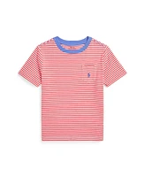 Polo Ralph Lauren Toddler and Little Boys Striped Jersey Pocket T-Shirt