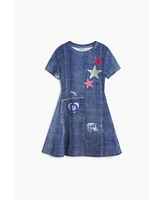 Desigual Girls Girls's Denim dress with stars