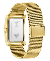 Guess Men's Analog Gold-Tone Steel Mesh Watch, 34mm