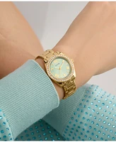 Guess Women's Analog Gold-Tone Steel Watch, 30mm