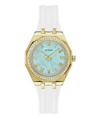 Guess Women's Analog White Silicone Watch, 36mm