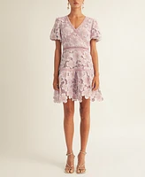 Arose Studio, Inc Women's Sarah Puff-Sleeve Lace Minidress