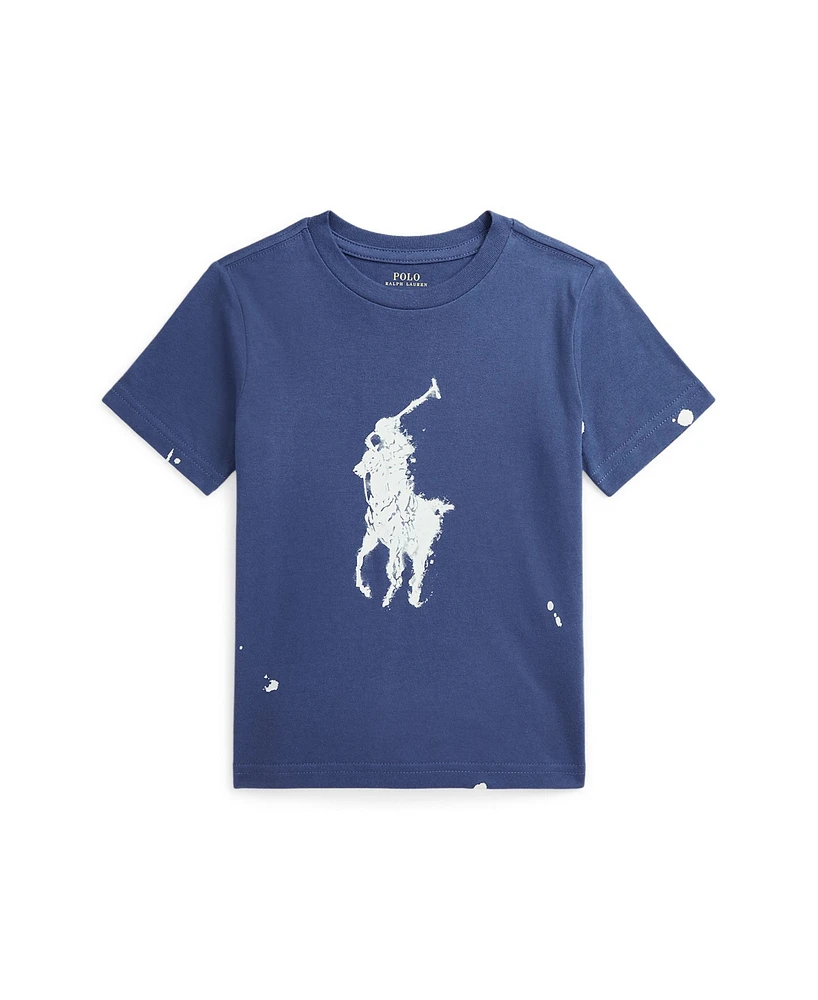 Polo Ralph Lauren Toddler and Little Boys Big Pony Paint-Splatter-Print T-Shirt