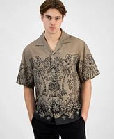 Hugo by Boss Men's Espino Oversized-Fit Liberty Floral Button-Down Camp Shirt