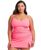 Bleu By Rod Beattie Plus Size Pique Ole Tankini Top Skirted Bottoms