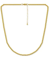 Giani Bernini Polished Bead Link Chain Necklace 16" + 2" extender, 18k gold-plated sterling silver Exclusively at Macy's