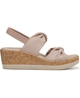 BZees Women's Riley Washable Slingback Wedge Sandals