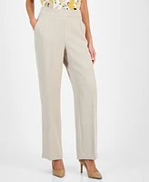 Kasper Women's Pull-On Mid-Rise Crepe Pants, Regular & Petite