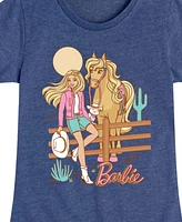 Barbie Big Girls Horse and Ranch Graphic Short Sleeve T-Shirt