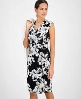 Kasper Women's Printed Wrap-Style Dress