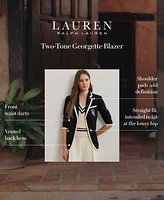 Lauren Ralph Women's Two-Tone Georgette Blazer