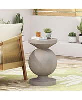 Modern Concrete Side Table: No Assembly Required, Lightweight & Durable