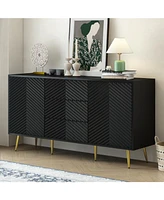 Geometric Line Sideboard with Conical Legs