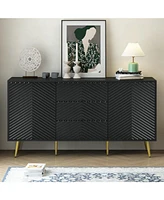 Geometric Line Sideboard with Conical Legs